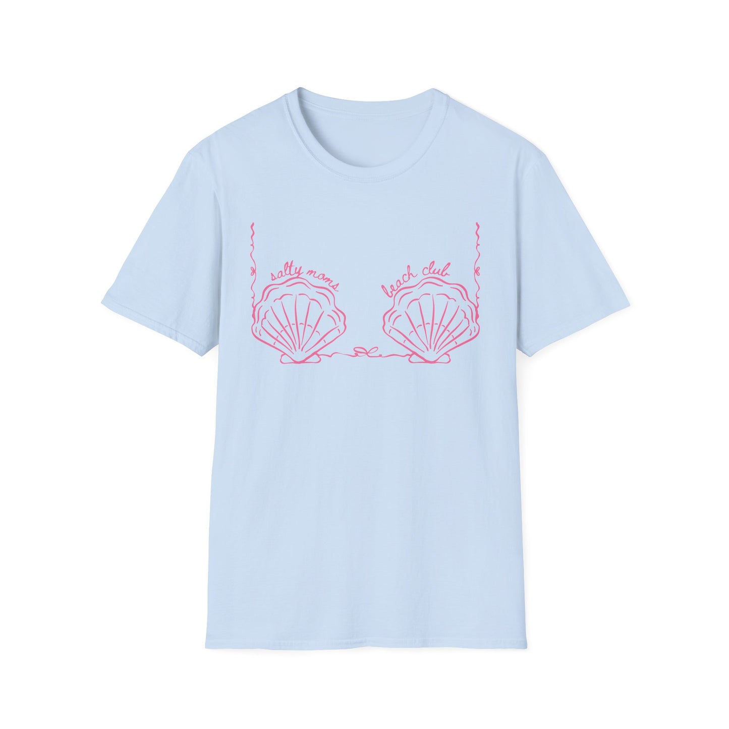 Shell Bikini Tee — "Salty Mama Beach Club" Graphic T-Shirt