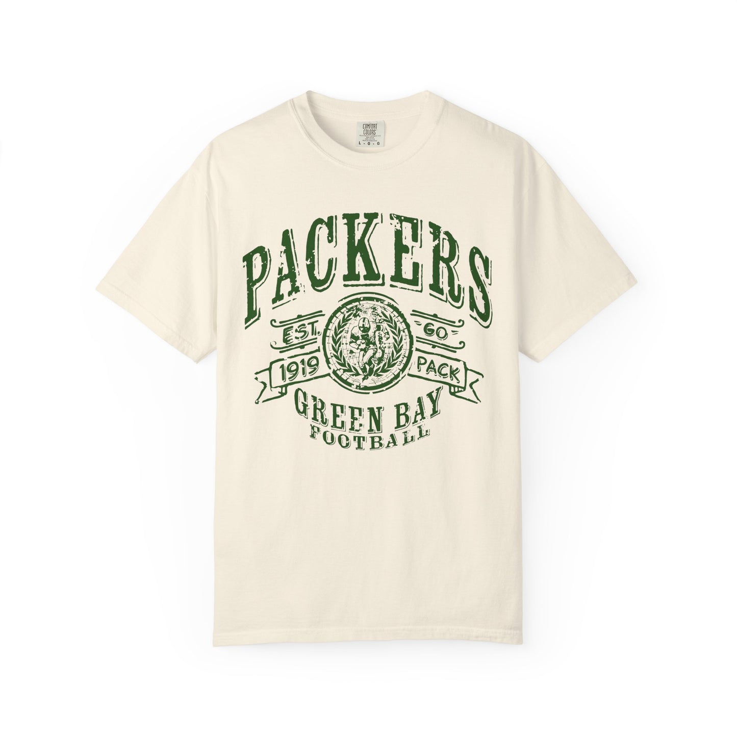 Packers Vintage Crest T‑Shirt — Green Bay Football Retro Tee
