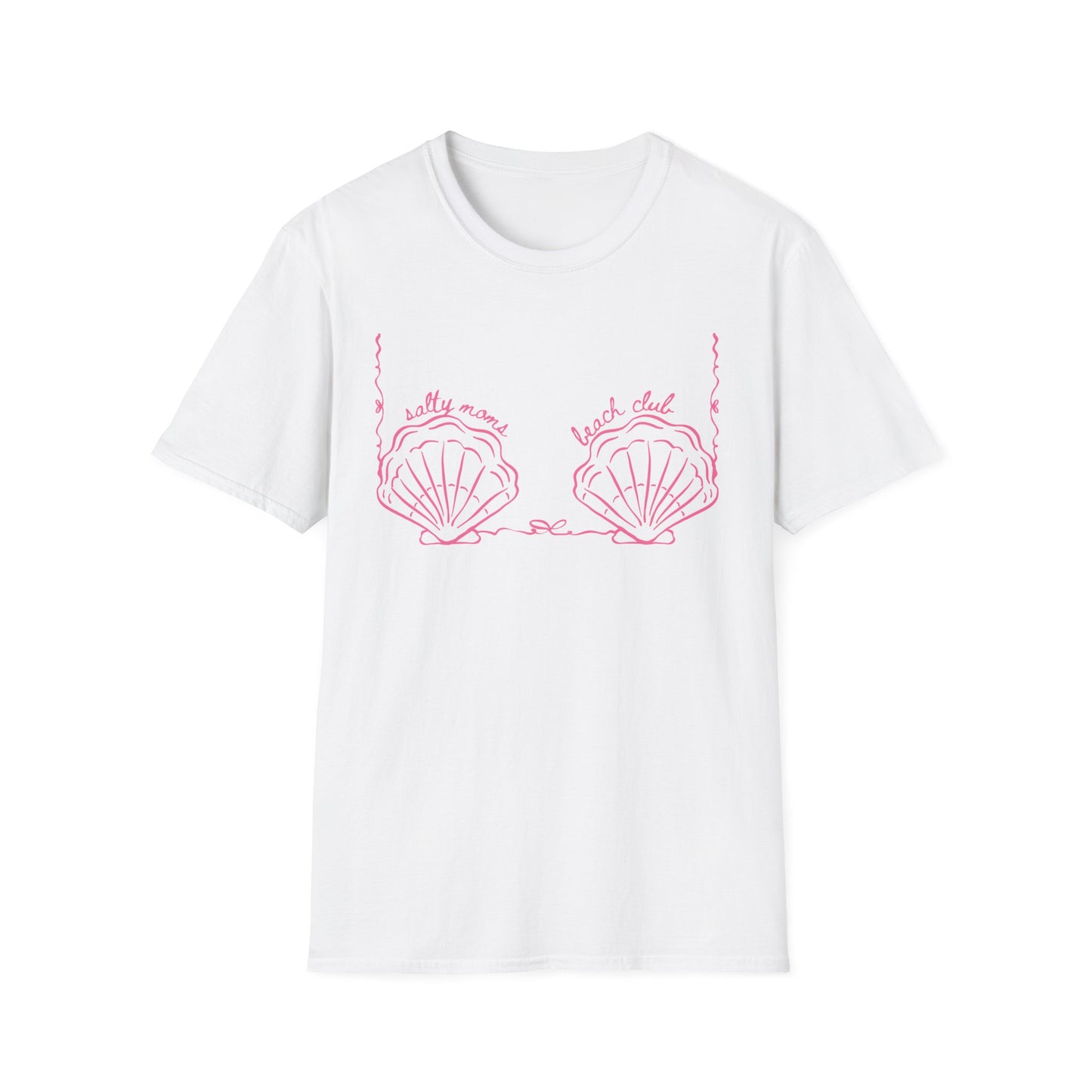 Shell Bikini Tee — "Salty Mama Beach Club" Graphic T-Shirt
