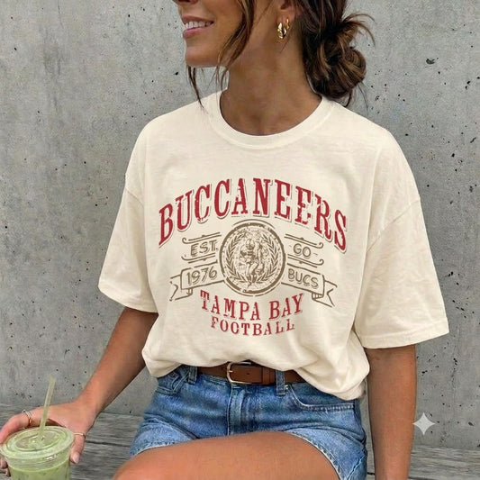Buccaneers Tampa Bay Football Vintage Tee — Garment-Dyed Crewneck