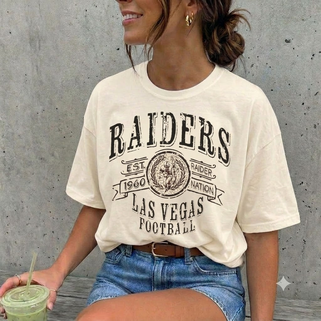 Raiders Las Vegas Vintage Football T-Shirt