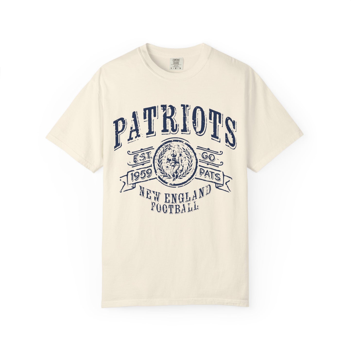 Patriots Vintage Football T-Shirt — New England "PATS" Graphic Tee