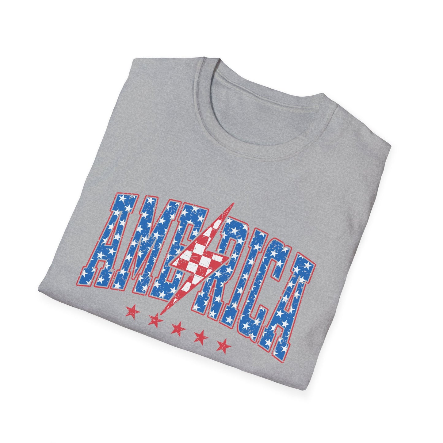 America lightning bolt graphic T-Shirt